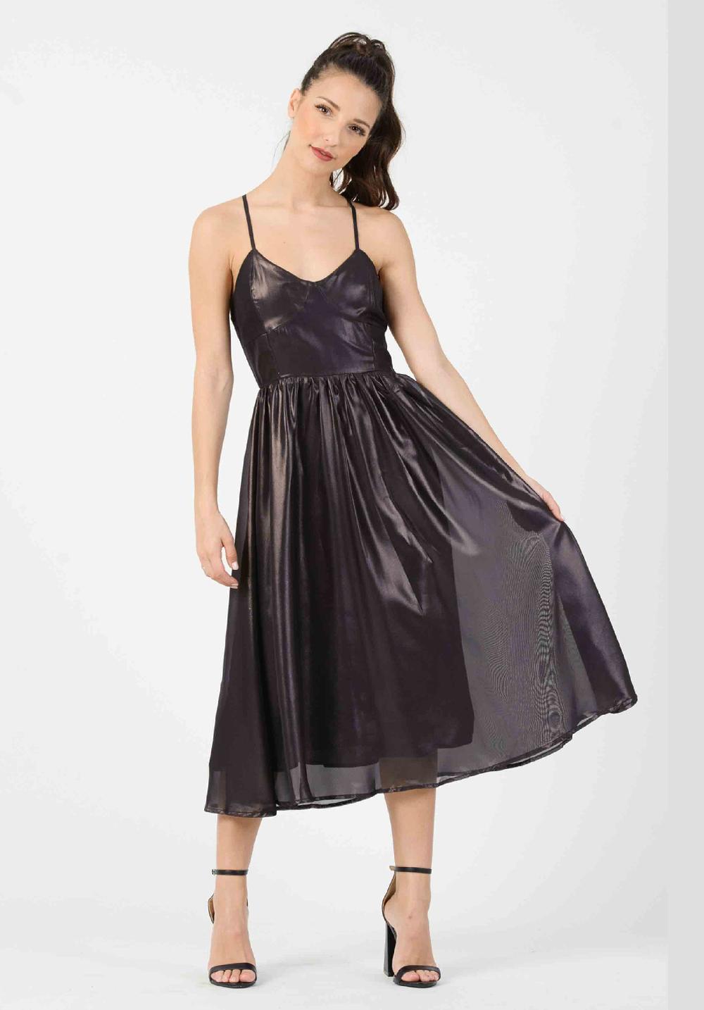 lucca couture TABI METALLIC STRAPPY DRESS