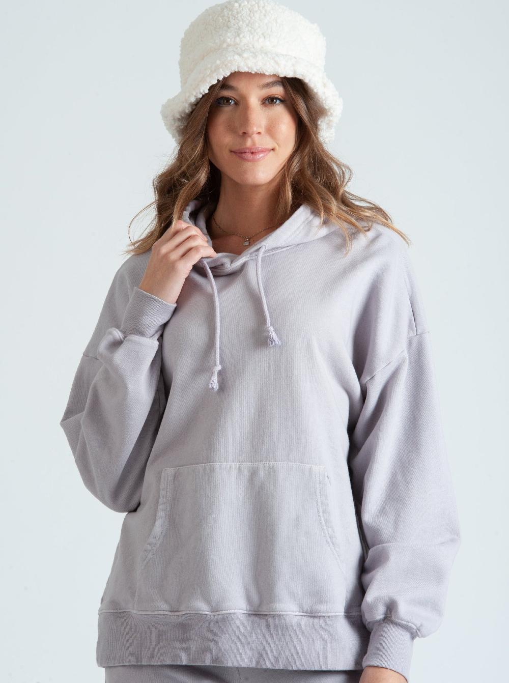 lucca couture TALLY HOODIE-EARL GREY