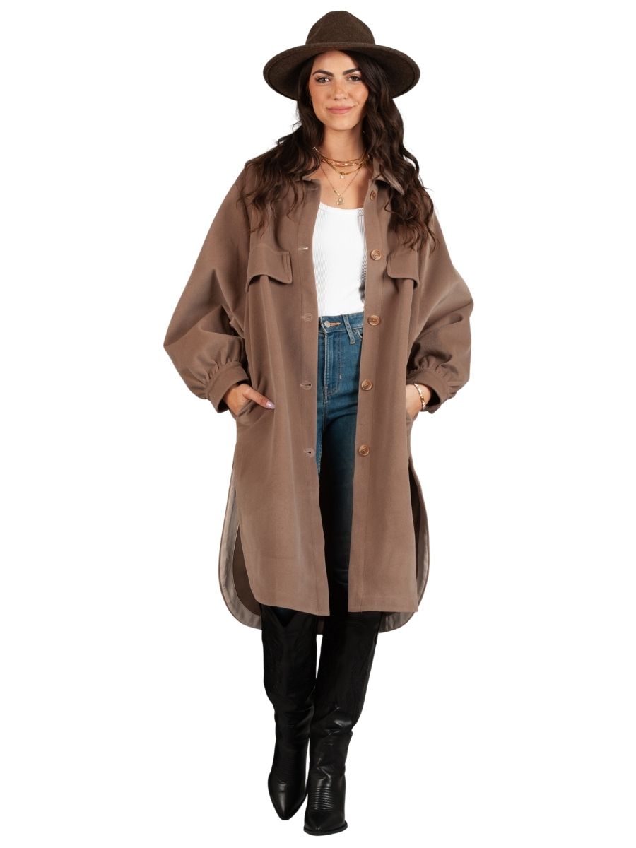 lucca couture TANANA SHACKET-MOCHA