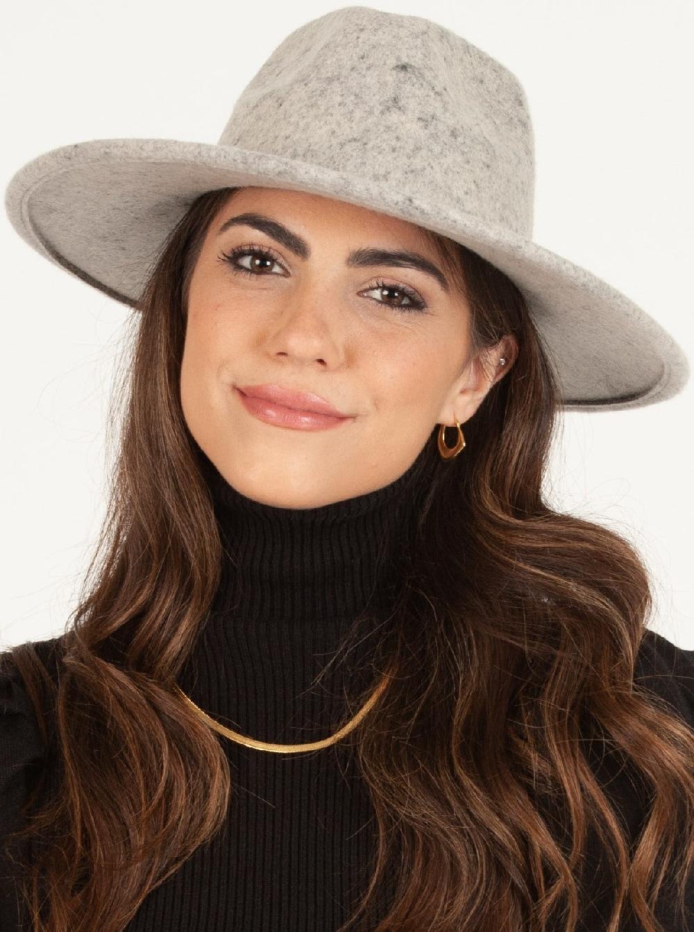 lucca couture TATUM WOOL FEDORA-PEPPER
