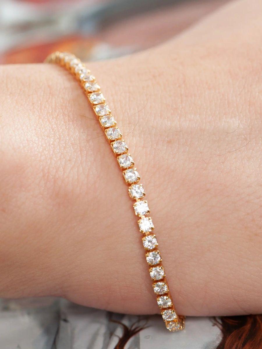 lucca couture TENNIS BRACELET-WHITE