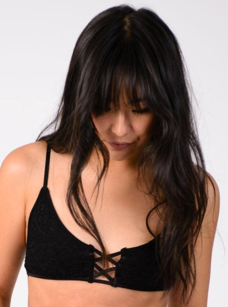 lucca couture TESSA BRALETTE-BLACK