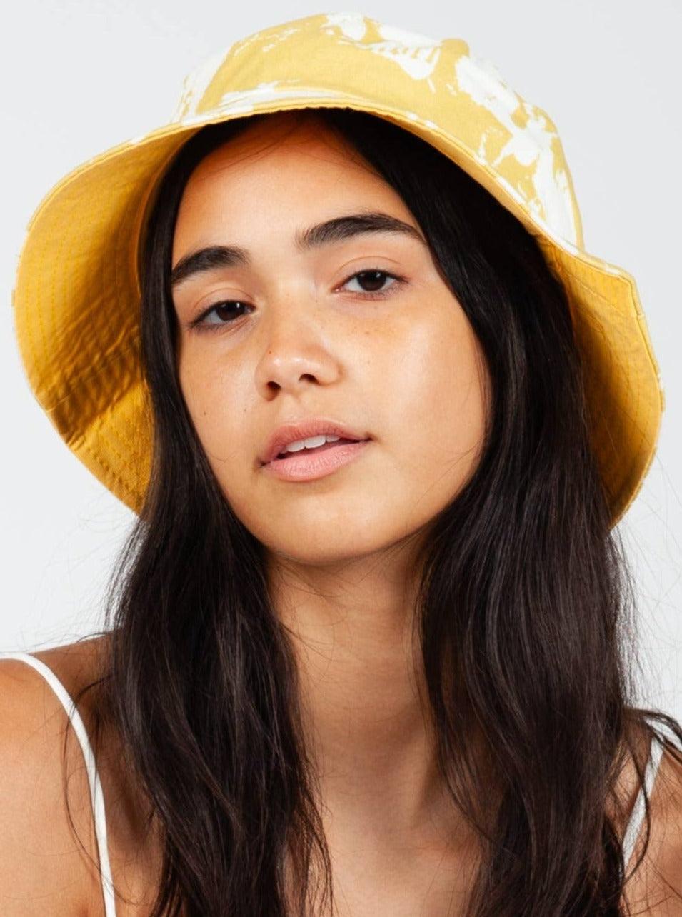 lucca couture TIDE CANVAS BUCKET HAT-MARIGOLD