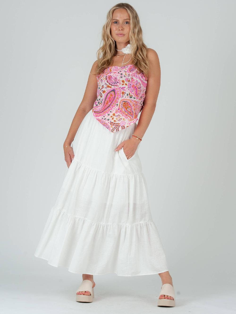 lucca couture TIFFANY HANDKERCHIEF CAMI-PINK