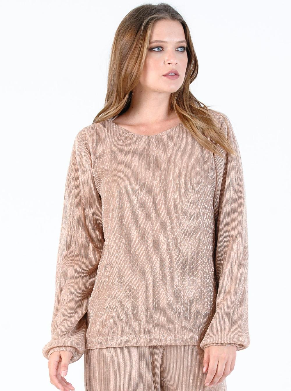 lucca couture TIMBERLINE PULLOVER TOP-ROSE GOLD