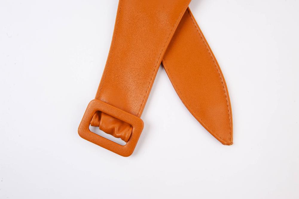 lucca couture TISHA SQ BUCKLE VEGAN BELT - CAMEL