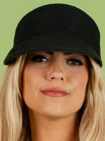 lucca couture TORY THICK BAND VISOR-BLACK