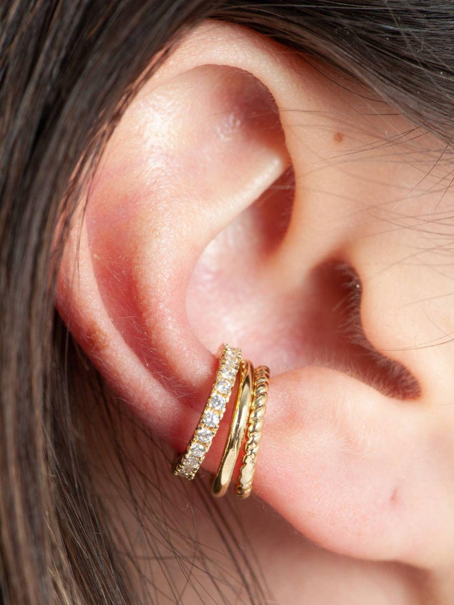 lucca couture TROIS EAR CUFF SET-GOLD
