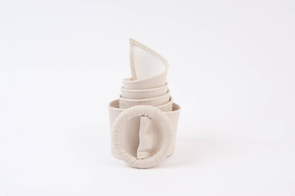 lucca couture VALERIE VEGAN O RING BELT - IVORY