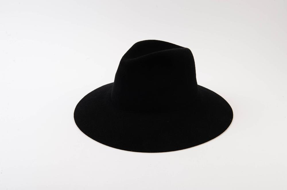 lucca couture VERSAILLE WOOL FEDORA-BLACK