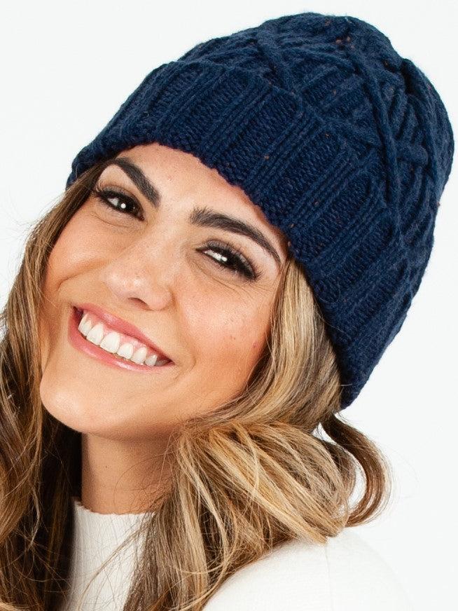 lucca couture VINSON SPECKLED BEANIE-NAVY