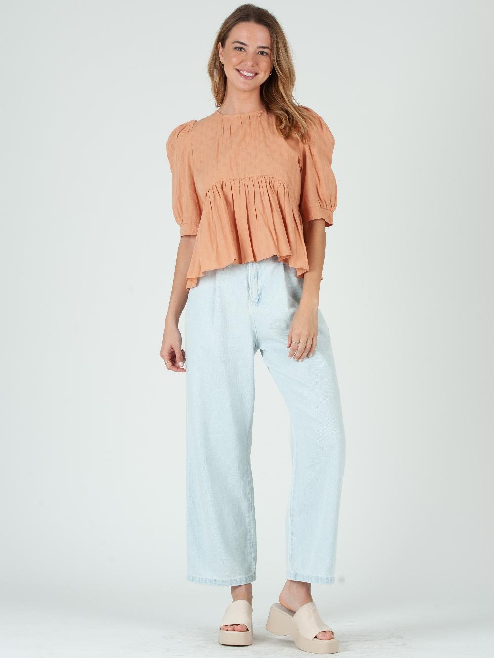 lucca couture Women's Cotton Peplum Top