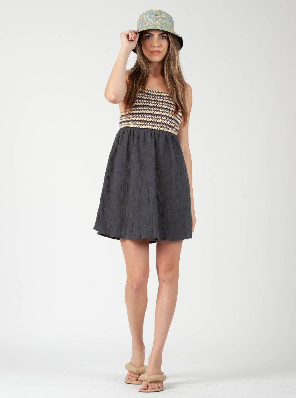 lucca couture Women's Crochet Double Gauze Dress