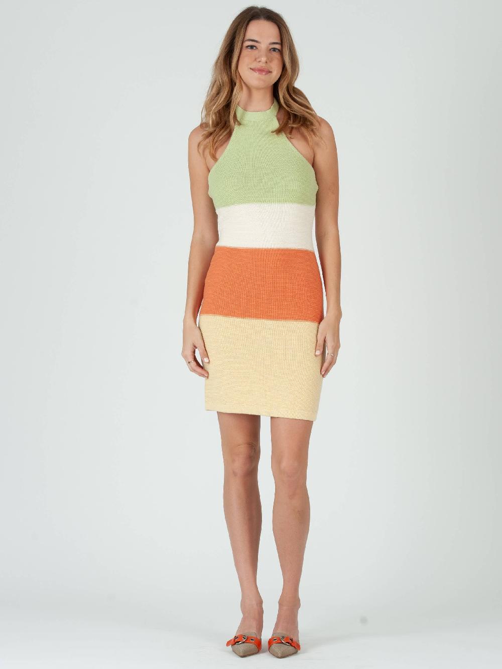 lucca couture Women’s Knit Color Block Mini Dress