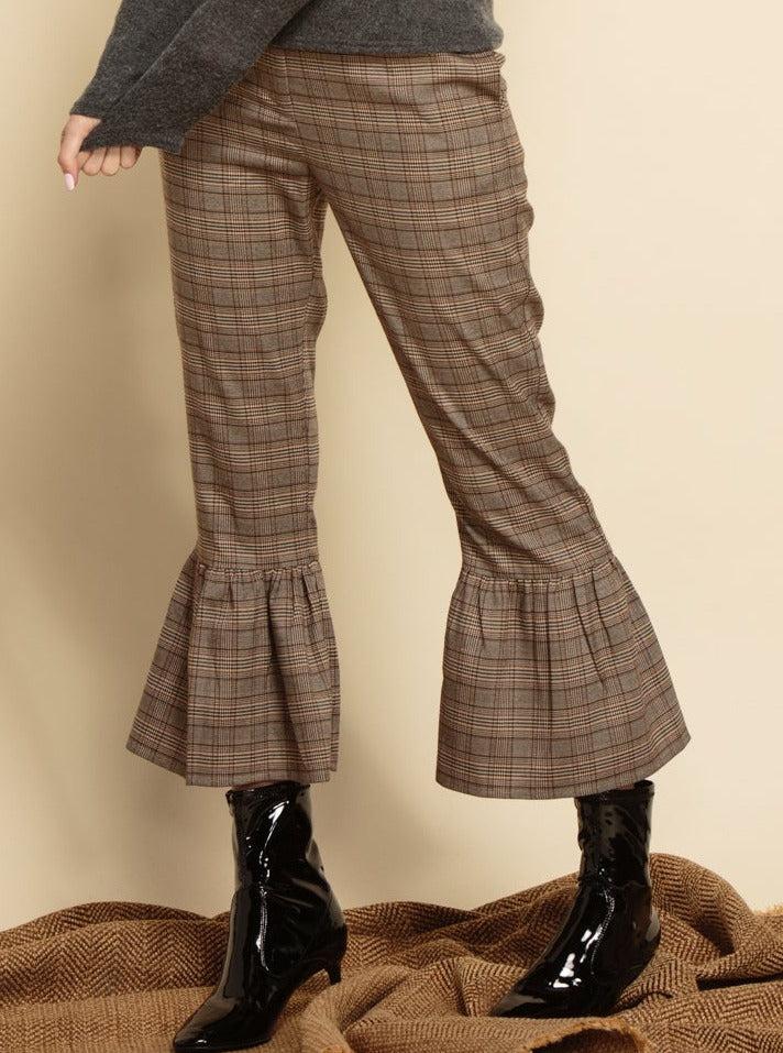 lucca couture Women's Plaid Pants