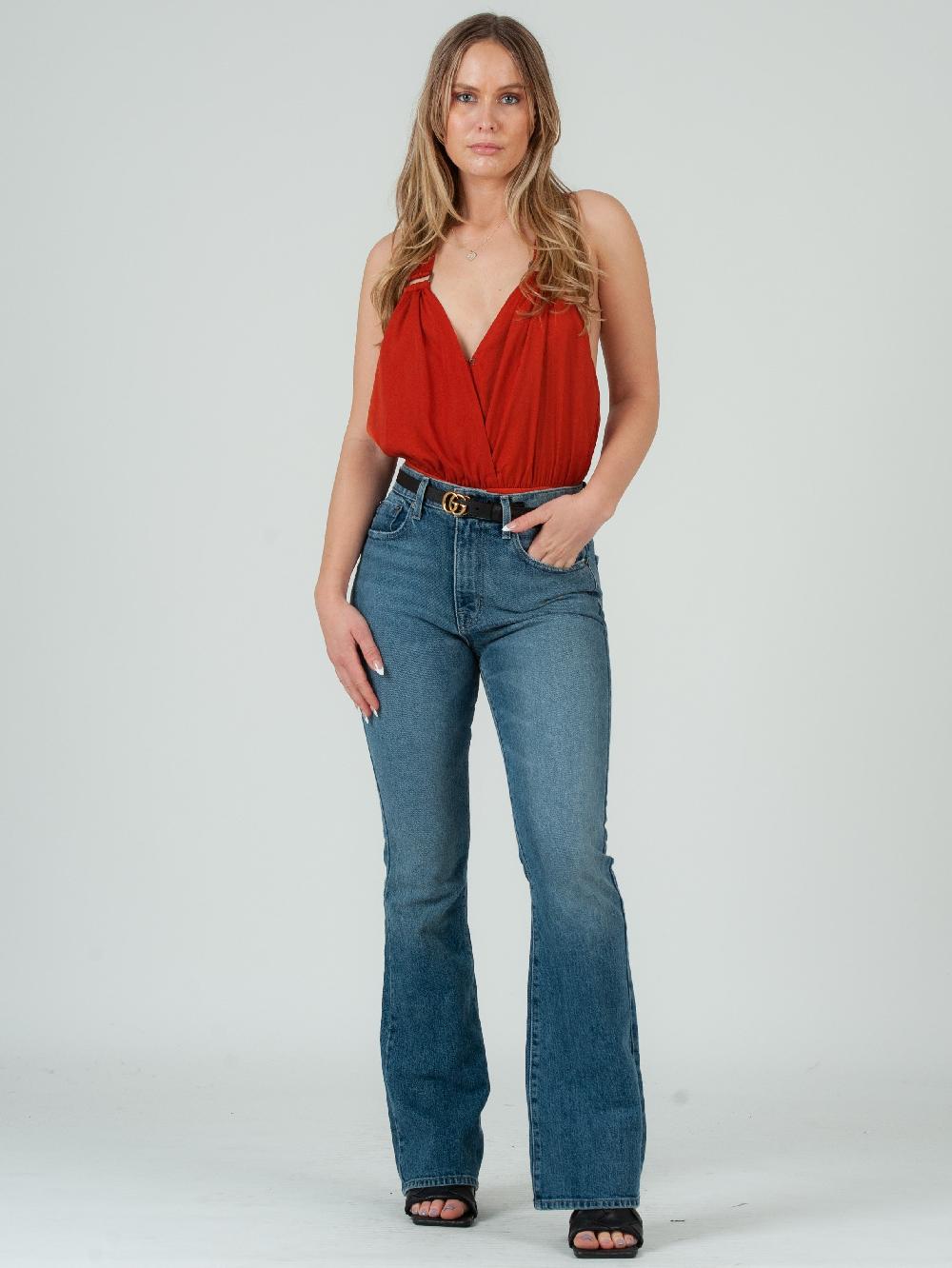 lucca couture Women's Satin Bodysuit