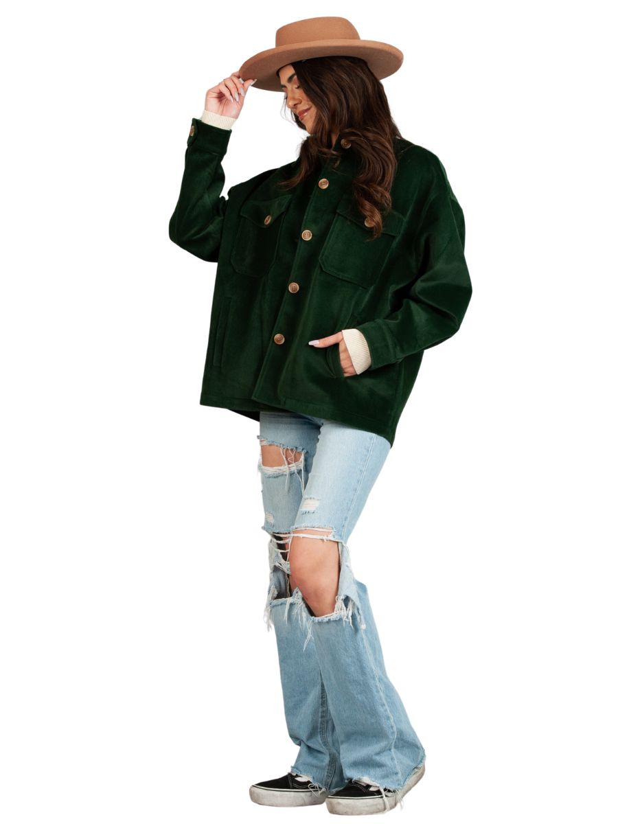 lucca couture Women's Solid Shacket