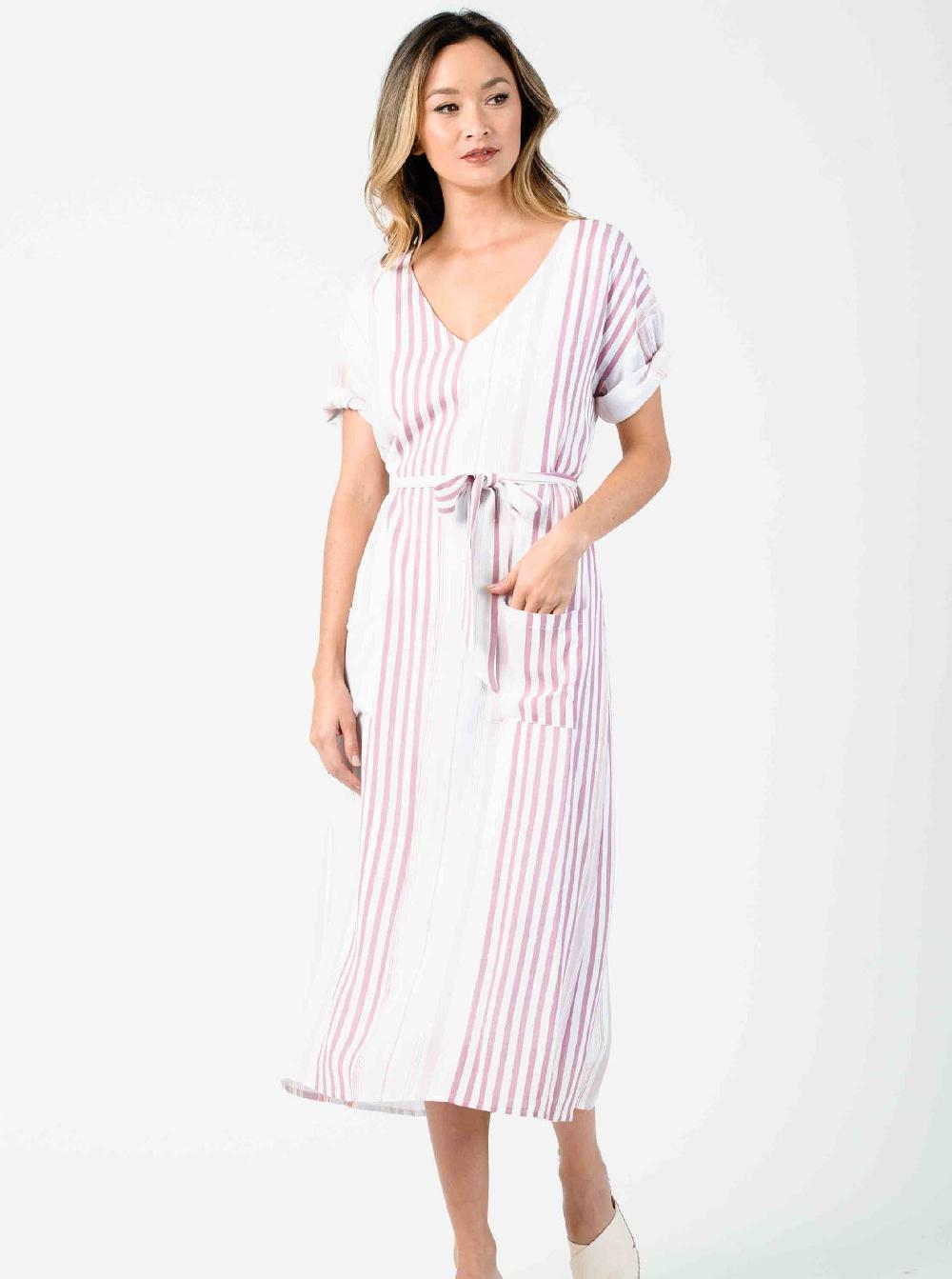 lucca couture Women's Striped Wrap Dress