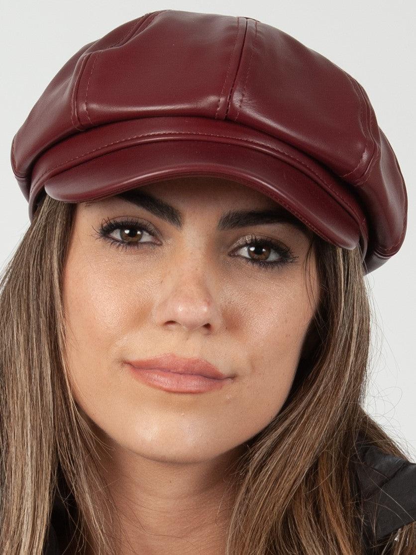 lucca couture Women's Vegan Leather Newsie Cap