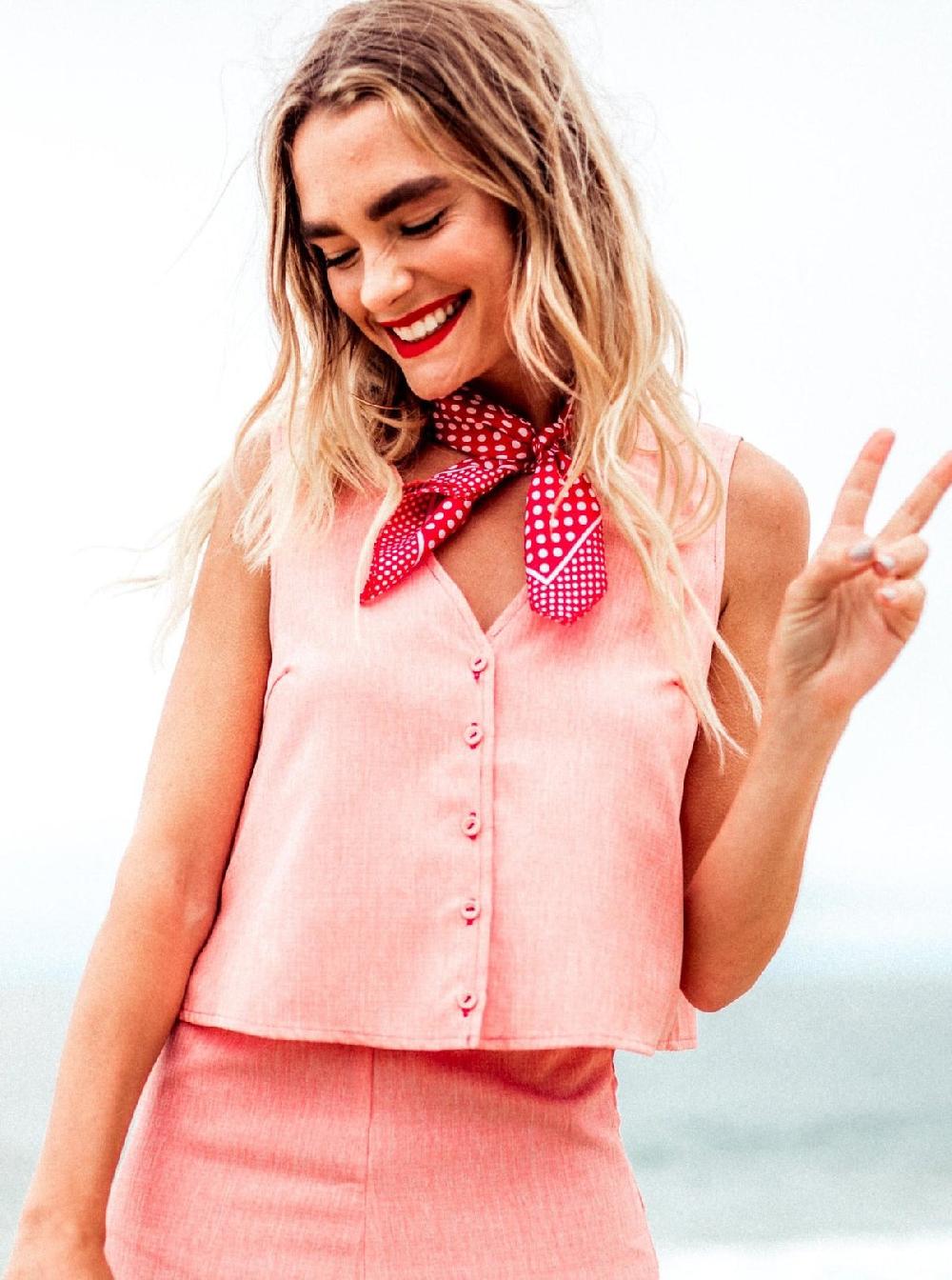 lucca couture Women's Vest Shell Top