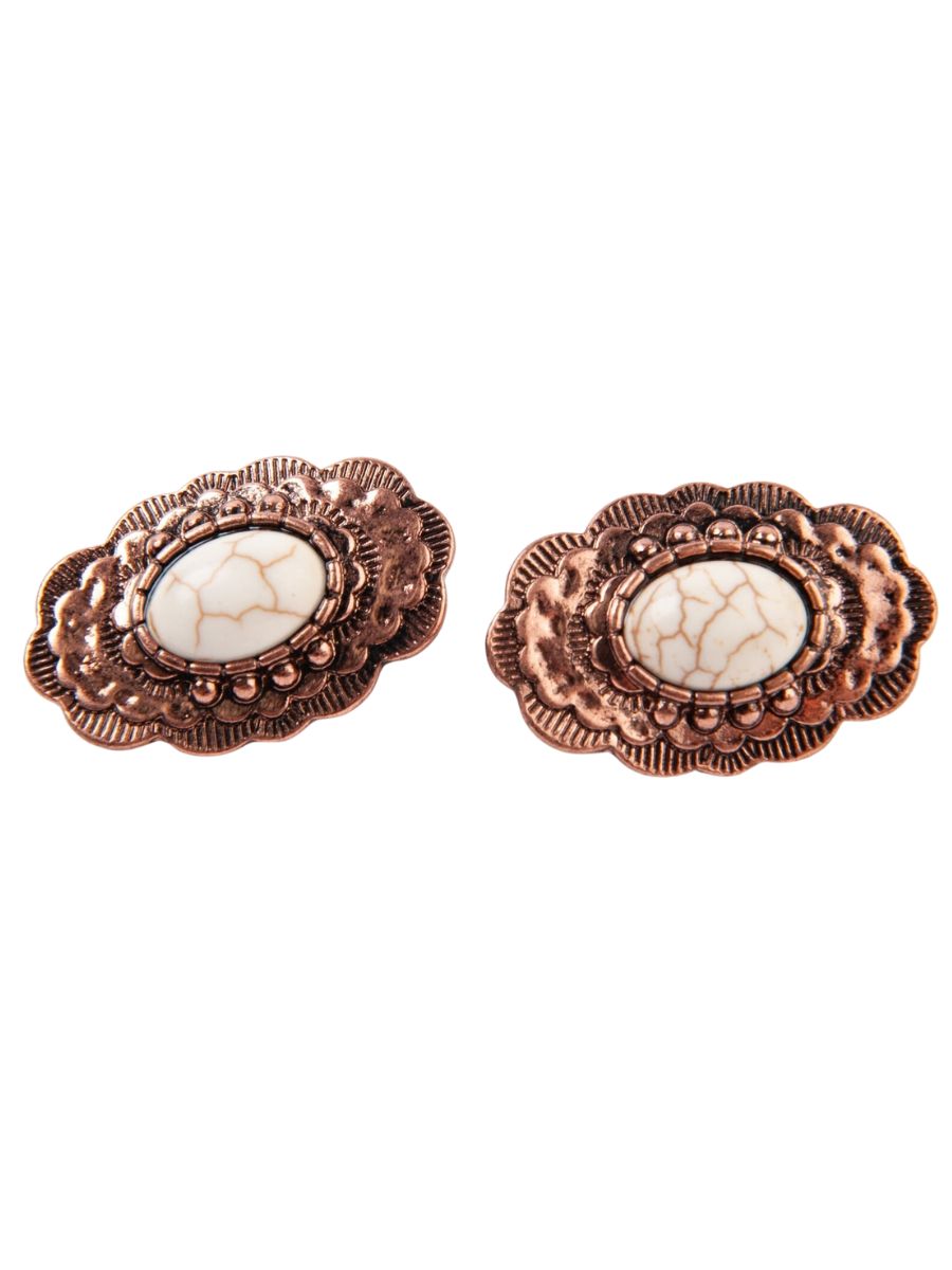lucca couture Women's Western Copper Earrings