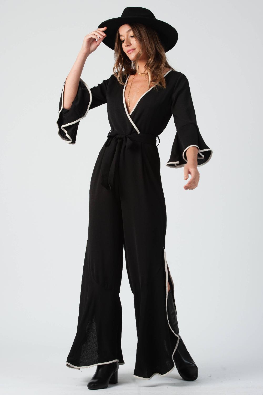 lucca couture Women's Wide Leg Jumpsuit