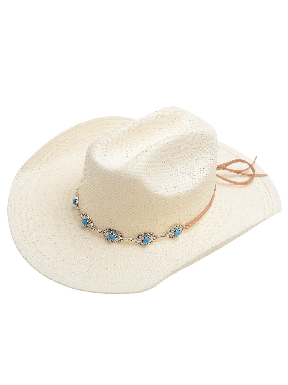 lucca couture Western Straw Cattleman hat with Assorted Bands