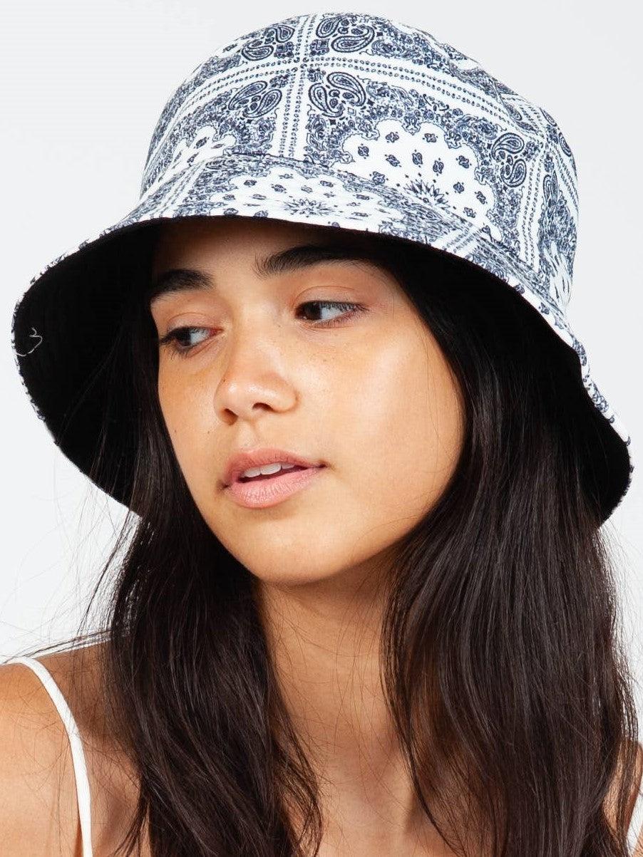 lucca couture Women's Bandana Print Reversible Bucket Hat