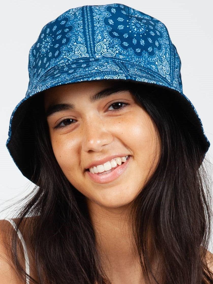 lucca couture Women's Bandana Print Reversible Bucket Hat