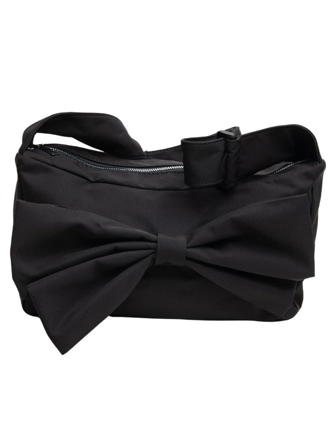 lucca couture Women's Coquette Black Bow Shoulder purse Bag