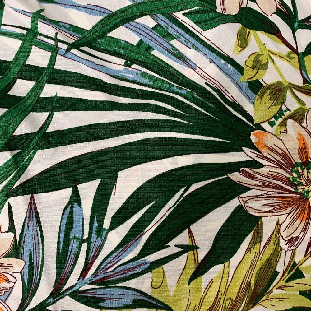 lucca couture Women's Palm Leaf Printed Wide Leg Pants