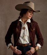 Lucchese Bootmake Full Quill Ostrich Tapered Belt - Barnwood