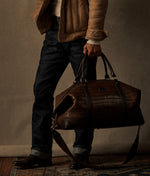 Lucchese Bootmake Giant Gator Duffle - Large - Chocolate