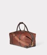 Lucchese Bootmake Giant Gator Duffle - Large - Chocolate