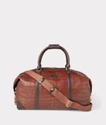 lucchese bootmake Giant Gator Duffle - Large - Chocolate