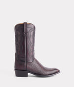 lucchese bootmake Kip Lizard Cowboy Boot - Black Cherry