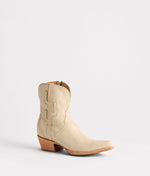 Lucchese Bootmake April Leather Boot - Cream