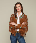 Lucchese Bootmake Beaded Fringe Jacket - Brown