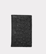 Lucchese Bootmake Bifold Wallet – Ostrich - Black