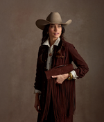 Lucchese Bootmake Bowie Suede Fringe Clutch