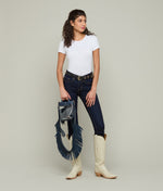 Lucchese Bootmake Fringe Handbag Strap - Navy