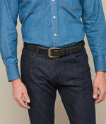 Lucchese Bootmake Full Quill Ostrich Belt - Black