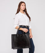 Lucchese Bootmake Large Alice Exotic Book Tote