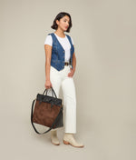 Lucchese Bootmake Large Roma Suede Tote