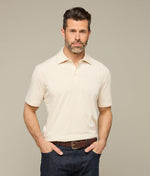 lucchese bootmake Lucchese Pima Blend Polo - Cream