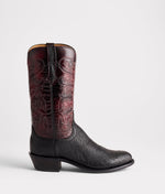 lucchese bootmake Nathan Boot - Black + Black Cherry