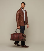 Lucchese Bootmake Ostrich Duffle - Large - Chocolate