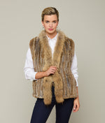 lucchese bootmake Rabbit Fur Vest - Natural