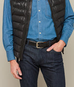 Lucchese Bootmake Smooth Baby Buffalo Belt - Black