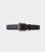 lucchese bootmake Smooth Baby Buffalo Belt - Black